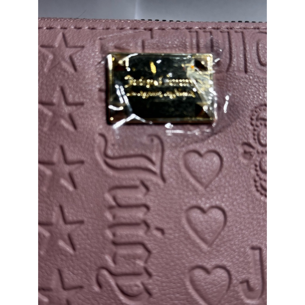 JUICY COUTURE Dusty Blush Pink Embossed Zipper Closure Wallet - Picture 10 of 12